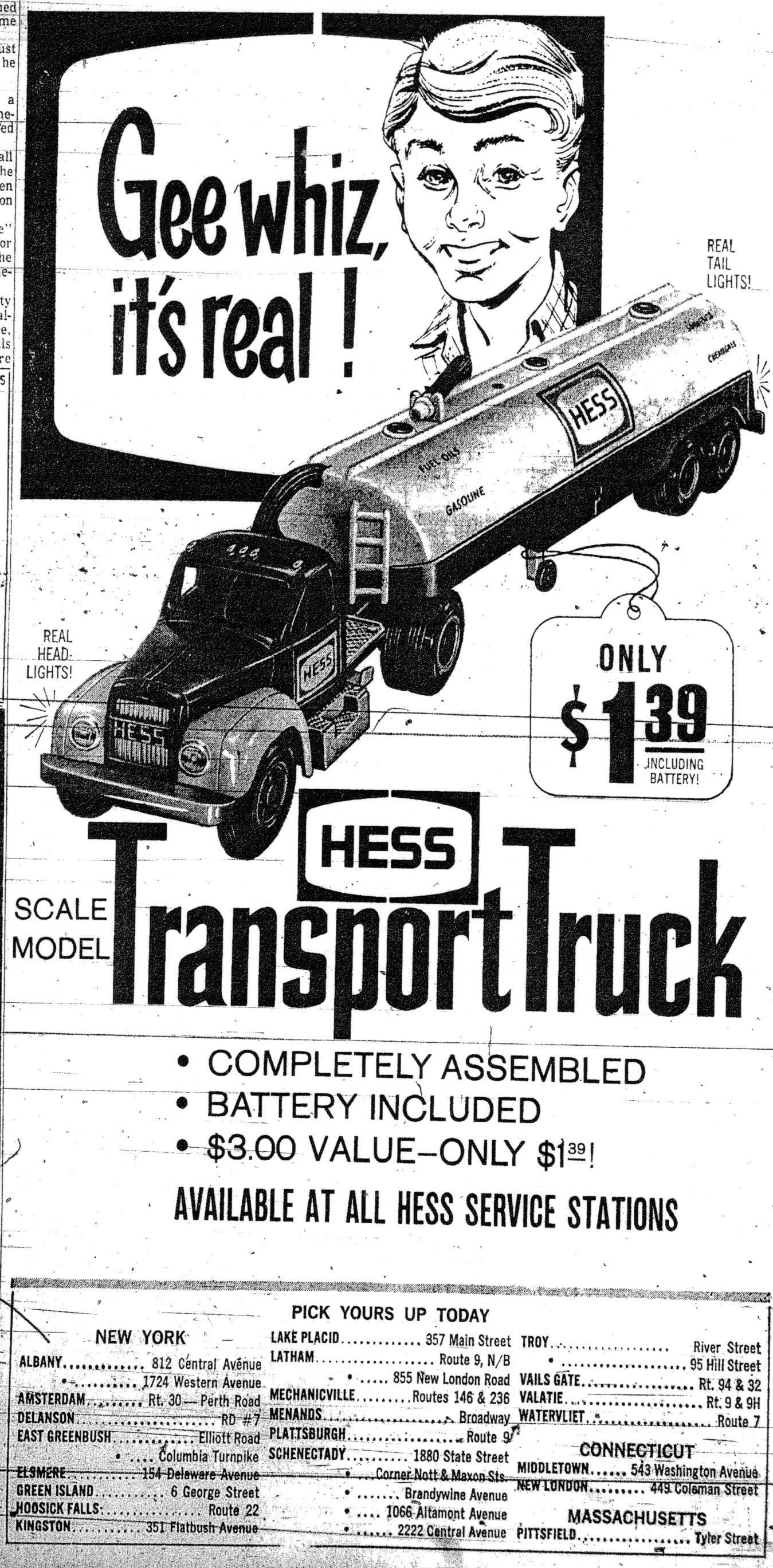 1964 hess hot sale truck value